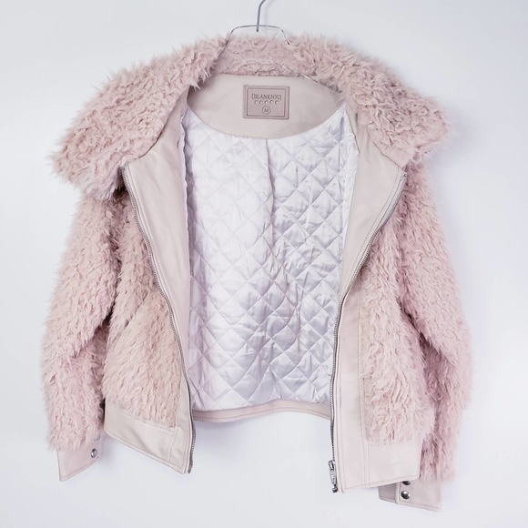 NWT Blank NYC Pink Curly Faux Shearling Jacket - Picture 7 of 11